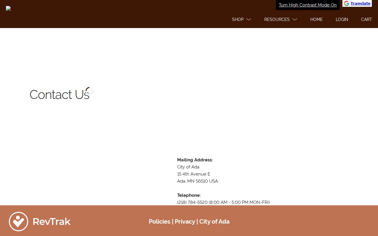 Ada court records source from Ada city contact page
