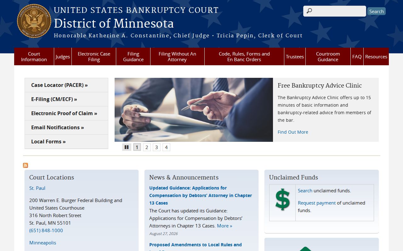 Gary court docket source for Minnesota bankruptcy court records