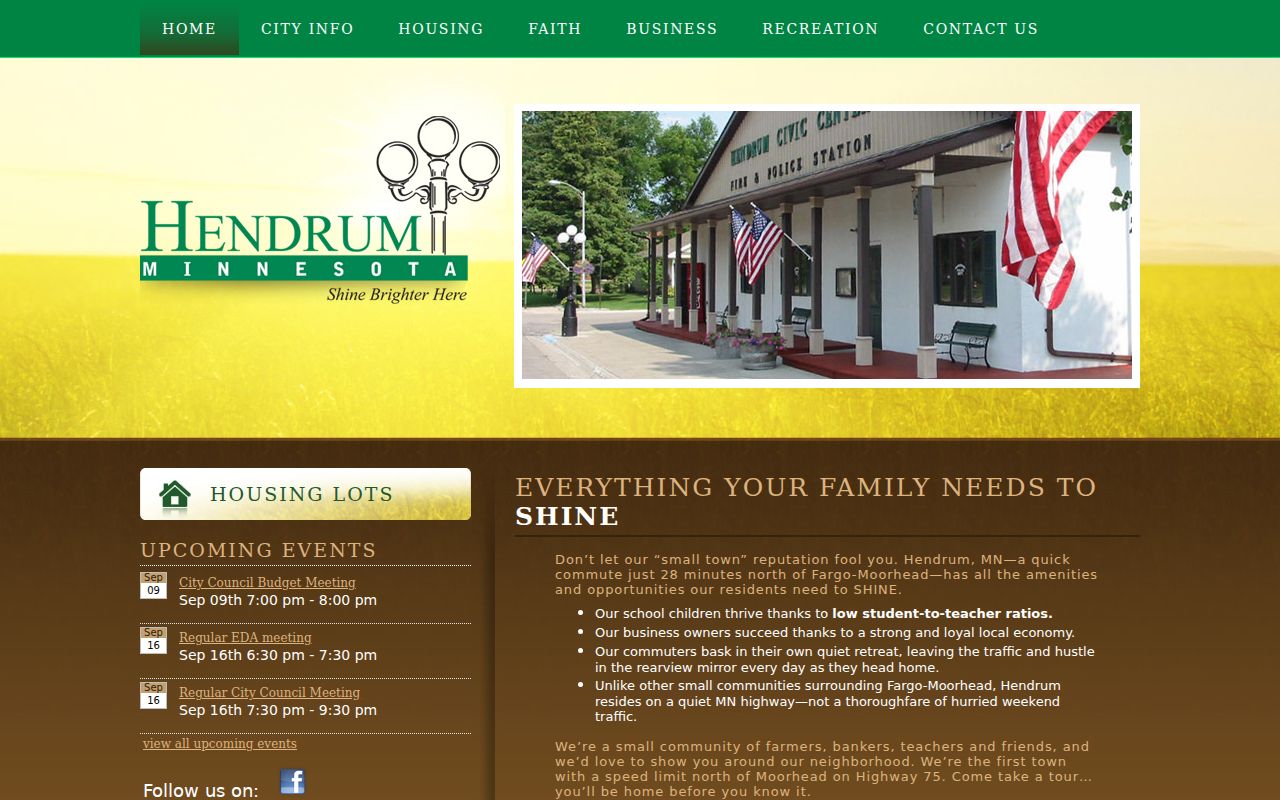 Hendrum court docket source from Hendrum city website