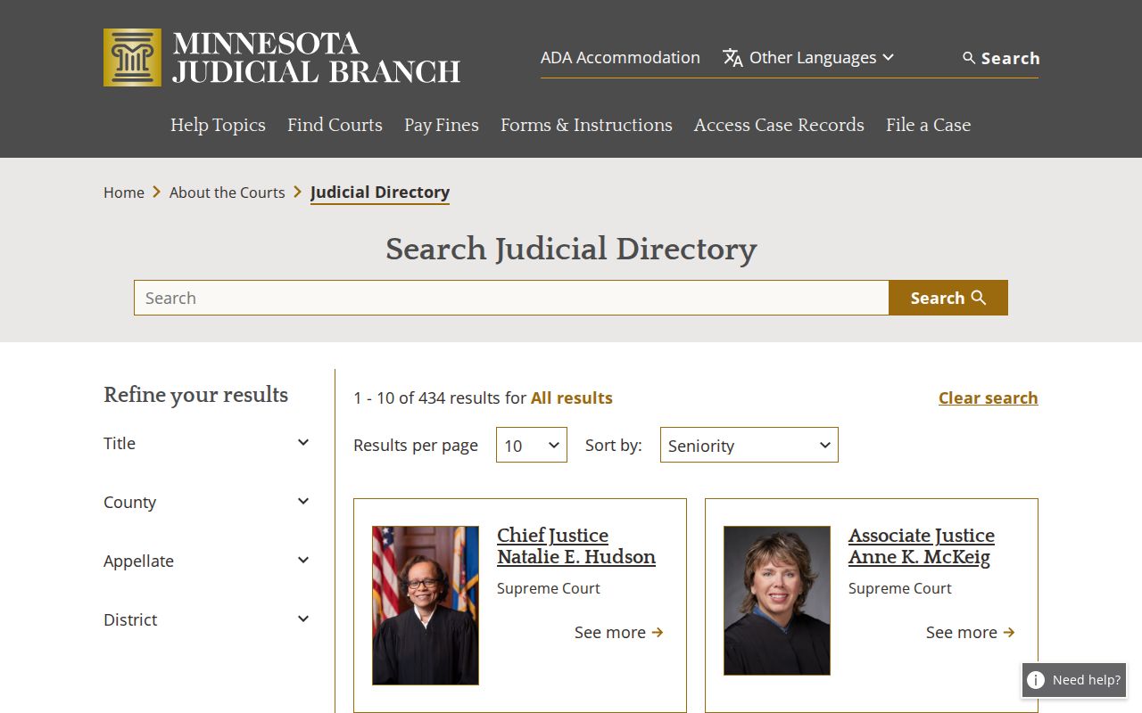 Norman County court calendar Ninth Judicial District source