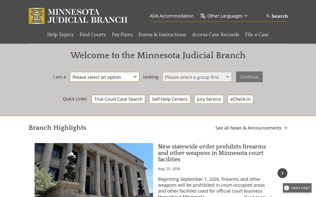 Norman County criminal docket Minnesota treatment courts directory